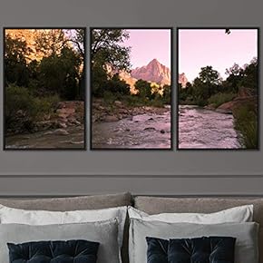 signwin 3 Piece Framed Canvas Wall Art Forest...