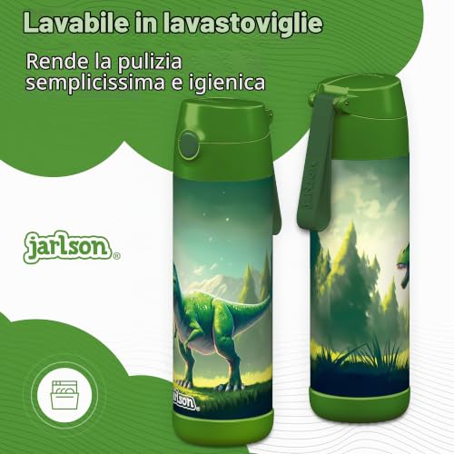 Jarlson® Borraccia Termica Bambini 500ml CHARLI [CON CA...