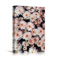 Canvas Wall Art Pink Petals Colorful Farmhouse/Country Floral Multicolor Patterns Photography - 12x18 inches