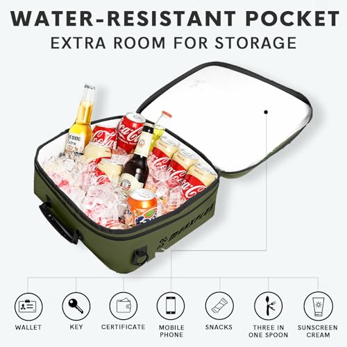 Image of Waterproof PVC Paddleboard Cooler Deck Bag - 12 Can Soft Insulated Cooler for Paddleboarding, Camping, Kayaking