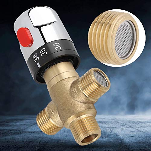 limiteur de temperature chauffe eau, Mitigeur thermostatique Mitigeur en laiton Mitigeur Température de l'eau Tuyau Contrôle du thermostat du bassin - Image 5