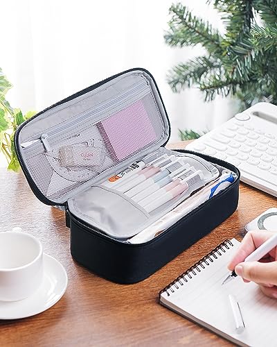 Image of YOKUMA Pencil Case,Large Capacity Pencil Pouch,Aesthetic Zipper Pencil Box, Back to School Supplies for College Student Teen Adults,Travel Essentials,Electronic Cable Organize
