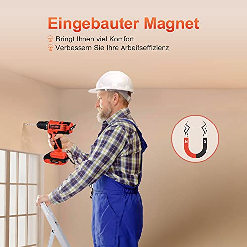 JUEMEL Akkuschrauber Advanced Drill 34 Set (2 Akkus, 20 Volt System, 31 Aufsätze, im Koffer) – Bild 5