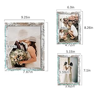 Luckylife picture frame set 10 pack gallery wall frame collage with 8×10 5×7 4×6 frames in distressed white finishes  urban country home decor