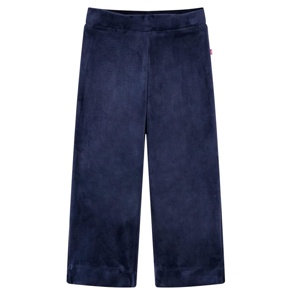 vidaXL Kids' Pants Toddler Trousers Children's Pants Kids Bottom Velvet Dark Blue 116