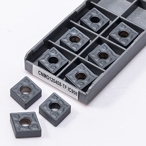 10 piezas de fresas de carburo CNMG120404-TF IC907 miniatura 3