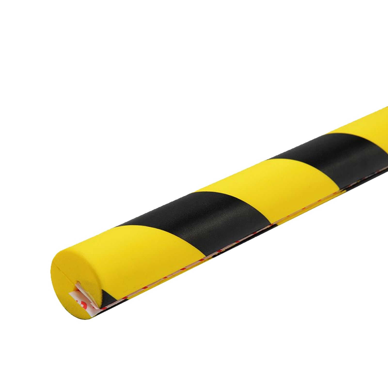 Protector De Bordes De Espuma De 39", Protectores De Esquinas Autoadhesivos En Forma De U De Alta Visibilidad con Rayas Negras Y Amarillas, Bordes De Seguridad Industriales(Round U-Shaped 01,5PCS)