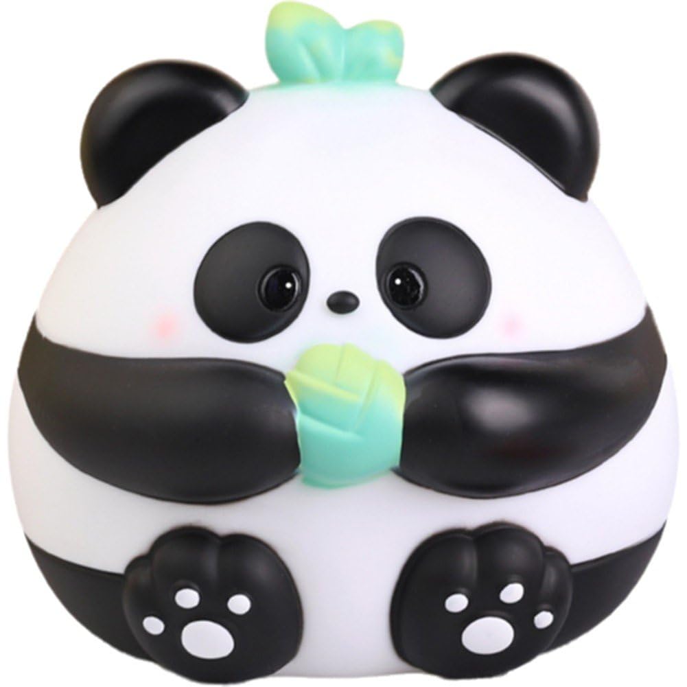 Statue de panda tirelire kawaii en étain déco de chambre d'enfant