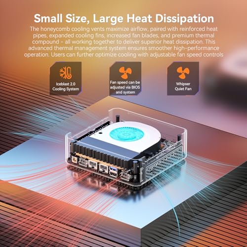 undefined GEEKOM Mini PC AX8 Max, Dual 2.5G Lan AMD Ryzen 7 8745HS (Up to 4.9GHz, 3 Mode) Desktop Computers, Radeon 780M, 32GB DDR5 5600MHz RAM 1TB PCIe SSD, 2xUSB4/PD/WOL/8K 4 Display/Gaming/Business/Win11 Pro の商品画像 5