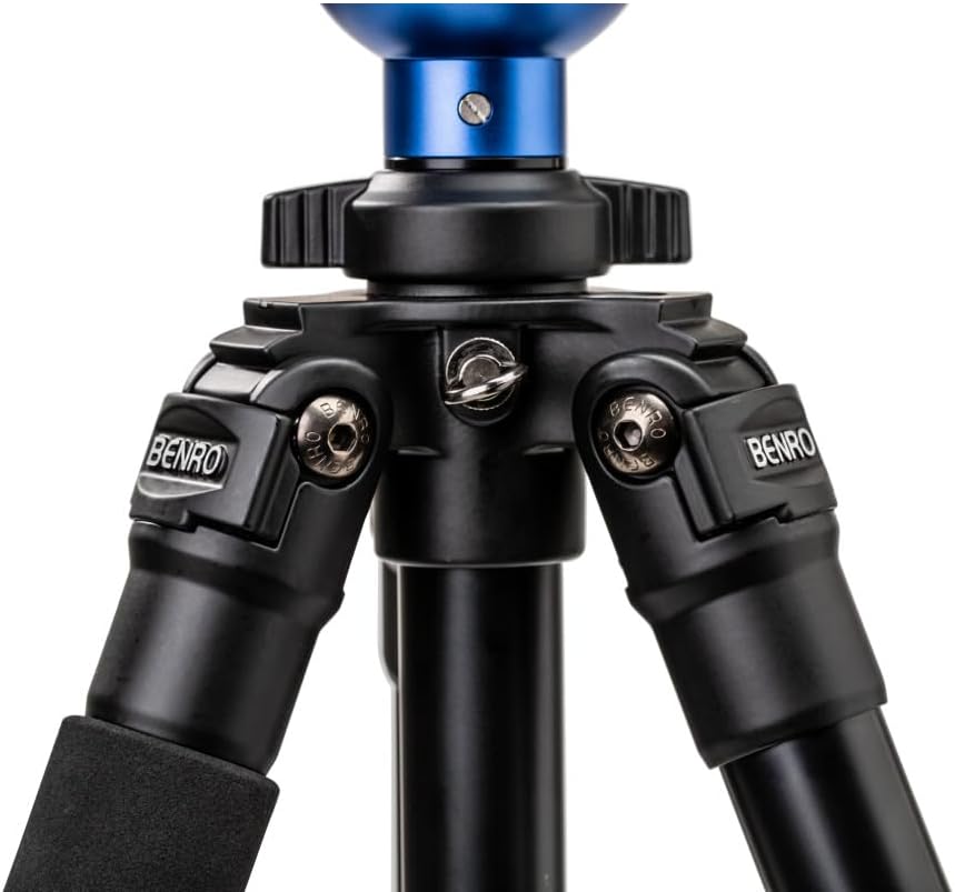 Benro A1573F Aluminum Tripod for Spotting Scopes, Binoculars, Outdoor Field Viewing, Leveling Base, Smooth Fluid Head w/Sliding QR Plate, Flip Locks, Case, Adjustable Legs, 62" Max Ht, 5.5lb Payload