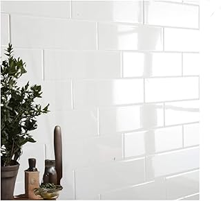 Tenedos USCT White 3x12 Glossy Ceramic Subway Tile – 50 Pcs (12.5 Sqft) ...
