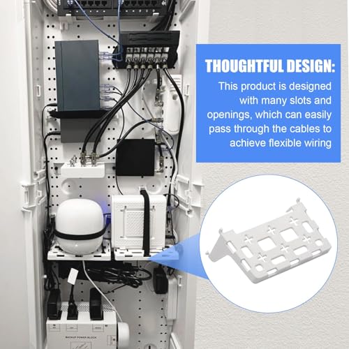 Image of 49605-aub Structured Media Panel Accessories Enclosure Universal Shelf Mounting Bracket for Leviton Media Panel -That Supports 20lbs of Weight - White