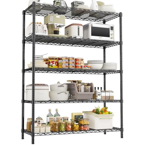 Image of ROOMTEC 5-Tier Wire Shelving Unit,45 inch W*20 inch D*72 inch H,Max Load 2000LBS