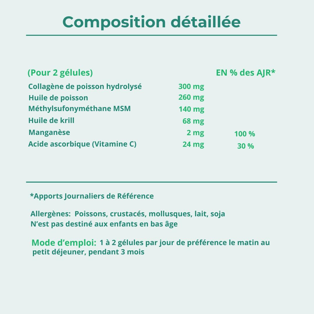 Oxyprolane® Flex • Complément Alimentaire Articulations, Capital Osseux, Arthrose • 45 gélules • Collagène Marin, MSM, Manganèse • Fabriqué en France LABORATOIRES BIO-RECHERCHE ®