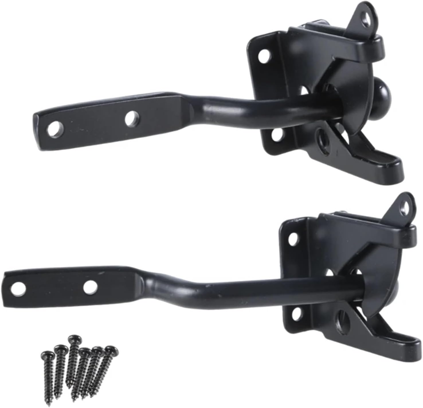 Gate Latch 12pcs Secure Steel Gate Latches with Screws Easy installs Self Closing Door Bolts Self Locking Security Latches for Outdoor Use for Secure Yard and Garden(144mm)