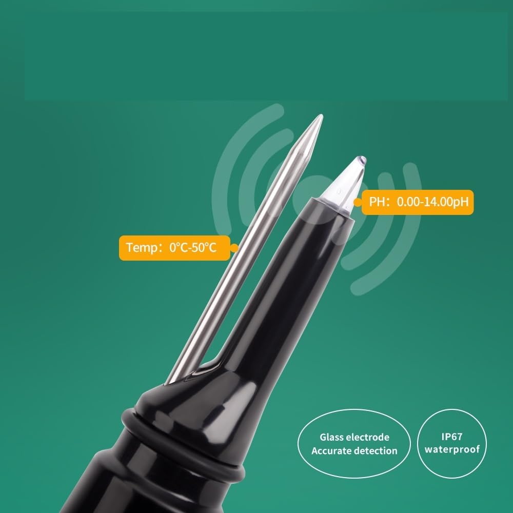 Digital PH Meter 2 in 1 LCD Backlight Temperature Tester for Food Processing High Precision Sensor PH Measuring Probe