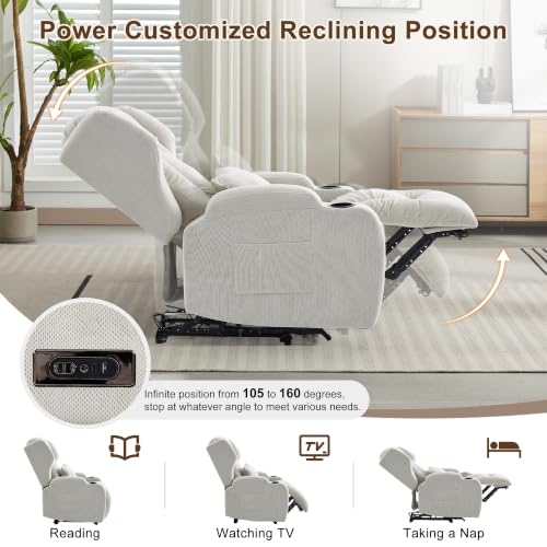 Image of DRMBOOK Power Recliner Chair, Wall Hugger Reclining Sofa