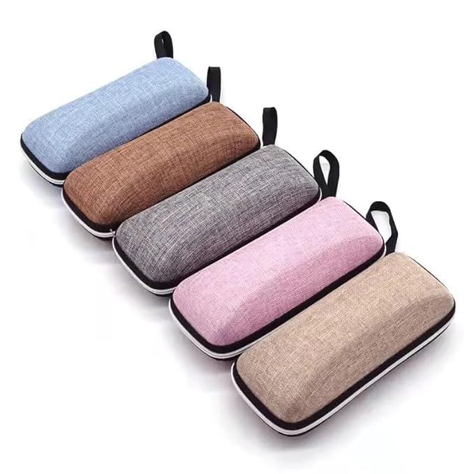 MAHNTMART Zippered Eyewear Case | Hard Shell Spectacle Box for Sunglasses & Glasses | Durable Multicolor Chashma Dibbi | Unisex Lightweight Design