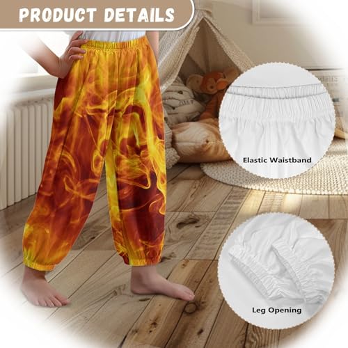 Image of Unisex Little Kids Yoga Trousers Bohemian Beach Pants Baggy Harem Activewear for Boys and Girls Age 3-10