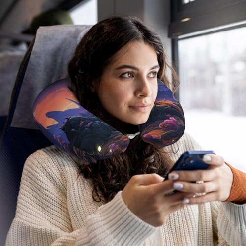 Almohada de viaje espuma viscoelástica ergonómica miniatura 5