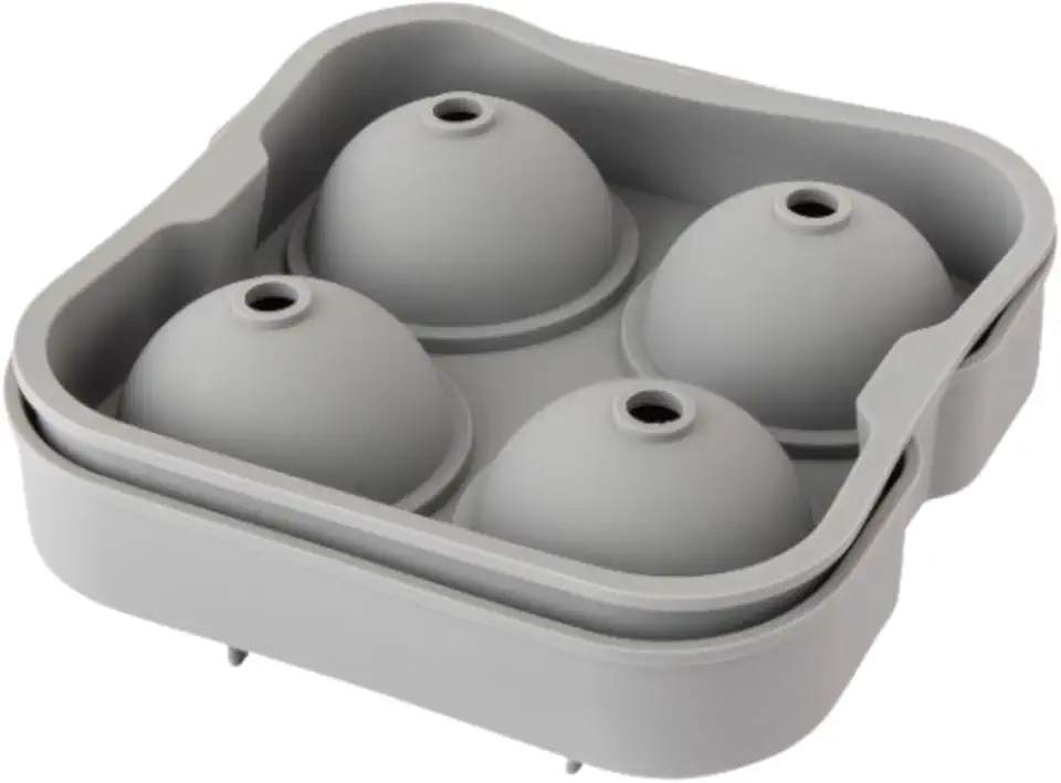 Forma Bandeja de Gelo Redondo Esfera Grande Silicone Drink Whisky Derretimento Lento (Cores sortidas)