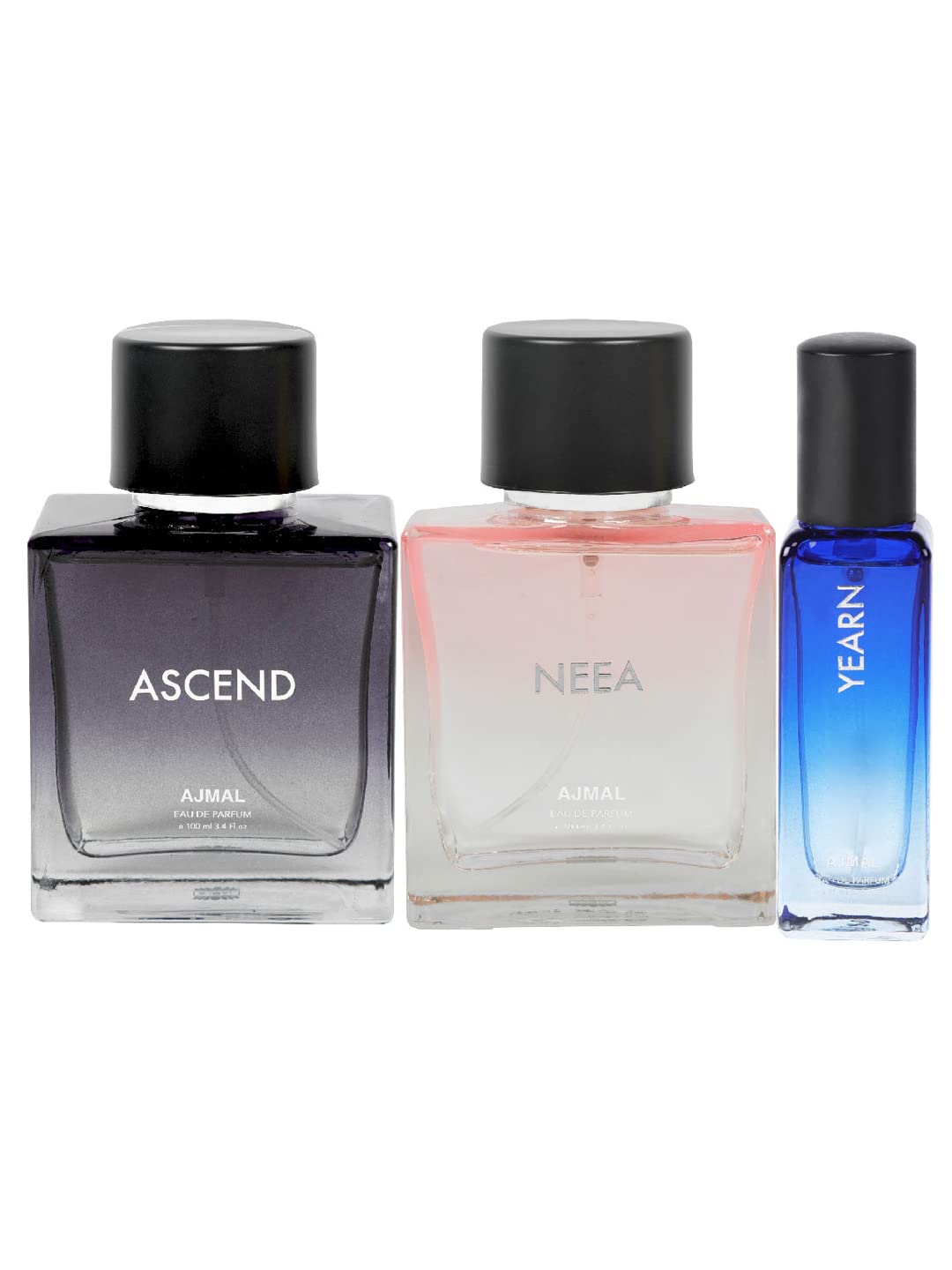 Ajmal Ascend & Neea EDP each 100ML & Yearn EDP 20ML Pack of 3 (Total 220ML) for Men & Women