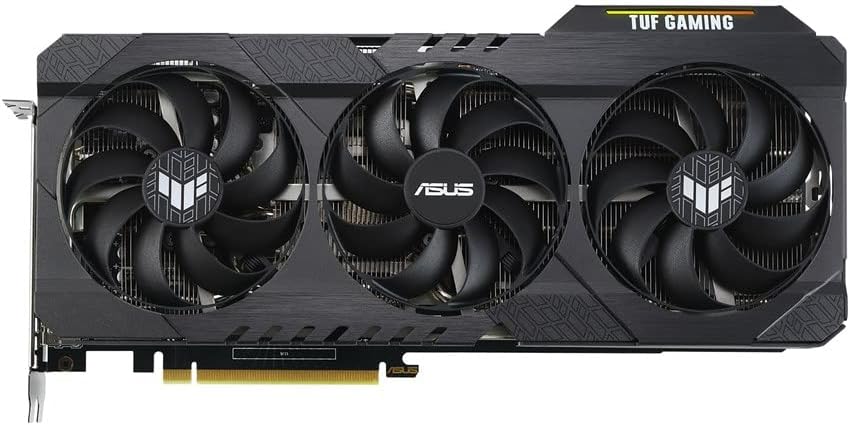 ASUS TUF Gaming GeForce RTX 3060 TI OC Edition Graphics Card (Nvidia Ampere, DLSS, PCIe 4.0, 8GB DDR6 Memory, 2X HDMI 2.1, DisplayPort 1.4, TUF-RTX3060TI-O8G-GAMING), One Size