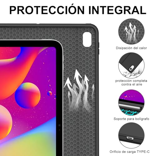 Teclado Bluetooth iPad 11 con funda delgada y touchpad para iPad de 10.9 6
