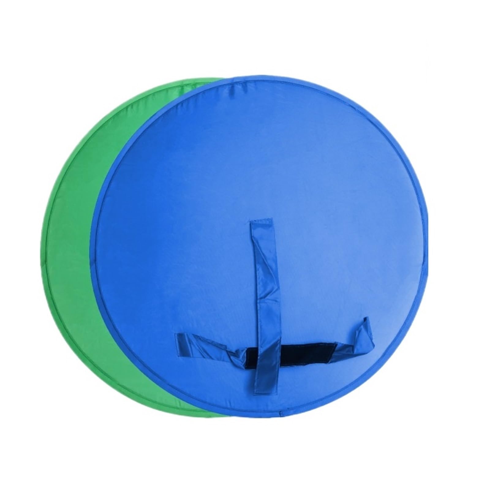 Fondo da studio in poliestere lavabile, sfondo double face per sedia verde e blu 75-142 cm (110 cm)