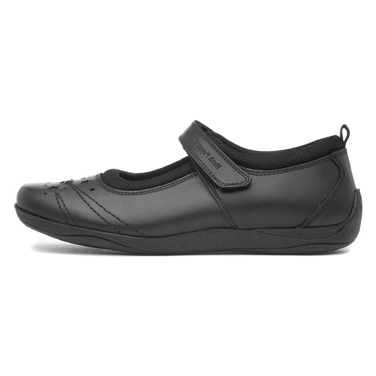 Hush Puppies Girls Amber Jnr School Uniform Shoe, Black, 10 UK Child
