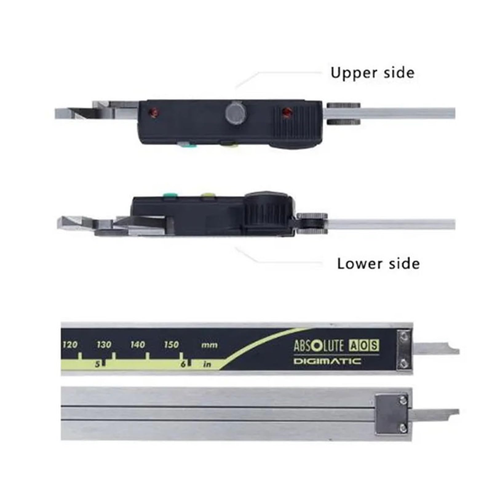 Calibro Digitale Professionale Calibro Digitale Calibro a corsoio 0-150mm 0-200mm 0-300mm Misurazione Elettronica LCD Acciaio Inossidabile (Color : 300mm 500-193-30)