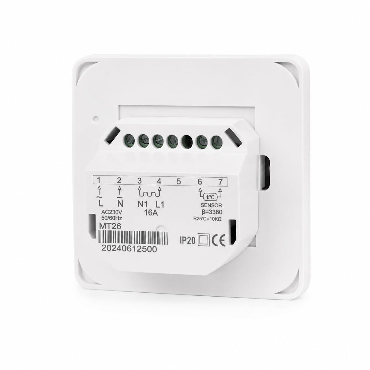 Fußbodenheizung Thermostat Elektrisch Regler mit Bodensensor Fühler 230V 16A, CALORIQUE BTC70 Manuell Raumthermostat Mechanisch Unterputz Fussbodenheizung Fußbodenheizungsregler