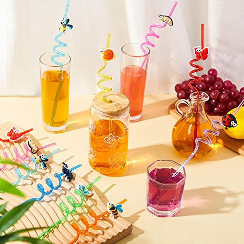 24 Pitillos Plásticos Reutilizables con Diseño Insectos miniatura 4