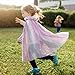 Meland Princess Dress up Clothes for Girl, Princess Cape with Kid Crown Toys, Birthday Gifts for Toddler Girls 3,4,5,6,7,8