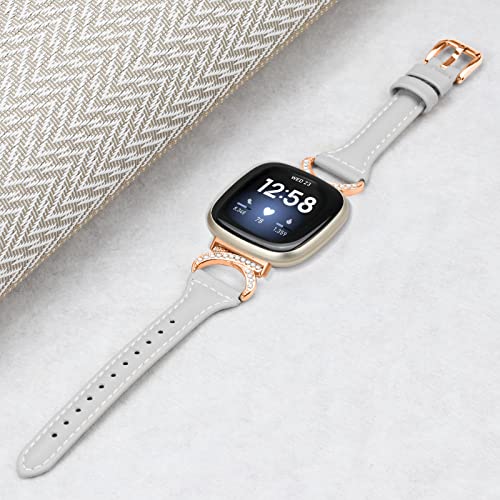 Gimuk Leather Strap Compatible with Fitbit Versa 4/Sense 2 - Image 3