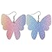 ZOYLINK Laissez Tomber des Boucles d'oreilles Papillon Conception Briller Percé PU des Boucles d'oreilles Bonbons Couleur Pendre des Boucles d'oreilles pour Femmes Filles