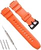 RCNZWQB Resin Replacement Watch Band for Casio MCW-100H WS-220 HDD-S100 Men's Rubber Strap Waterproof 16mm Casual Wristband