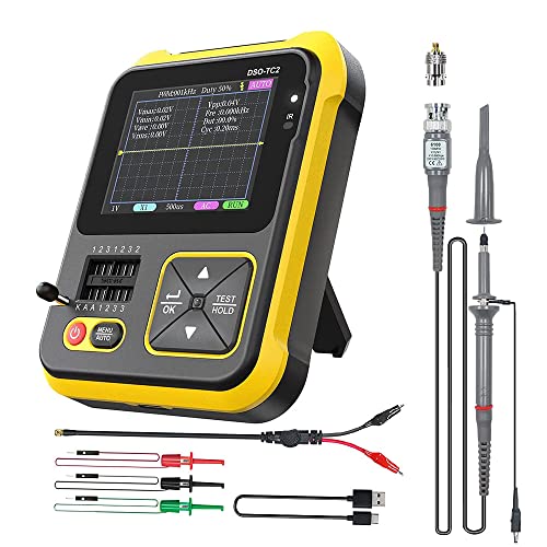 Gearwoo Dso-Tc2 2-In-1 Oscilloscope Electrical Testing 2.4" Tft Transistor Tester Mini Multimeter Tester Voltage Detector Power Probe Kit Volt Meter Diy Circuit Voltmeter 2-Channel Resistor Relay #TOP14