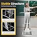 SNKOURIN Acrylic Clear Podium Stand, Professional Presentation Lectern with Storage Shelf, Slanted Curved Podium for Speeches, Opening Ceremonies, Celebrations and Other Occasions