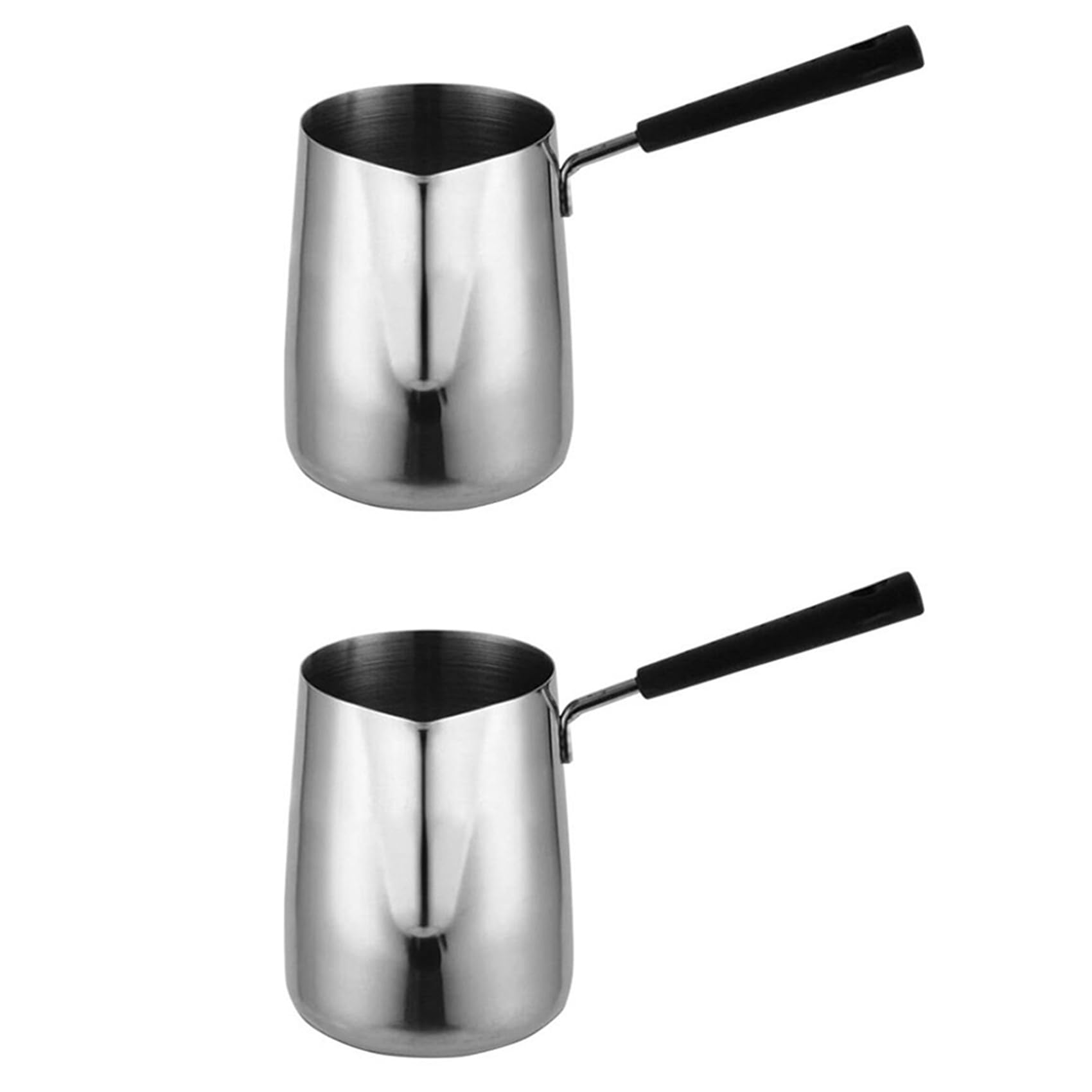 Hndhbfgrt 2X Long Handle Wax Melting Pot Candle Soap Melts Pot Scented Wax Melts Metal Coffee Pitcher Latte, 350ML