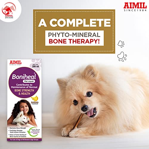 Image of AIMIL Boniheal Pet Liquid | Herbal Medicine For Bone Strength & Health For Dogs & Cats |200ml