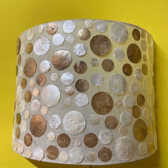 Applique madreperla lampada etnica bianca oro