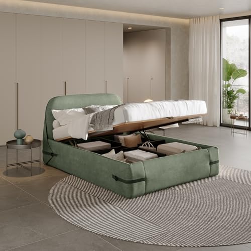 Image of Wakefit Hibernis Queen Size Hydraulic Storage Upholstered Bed