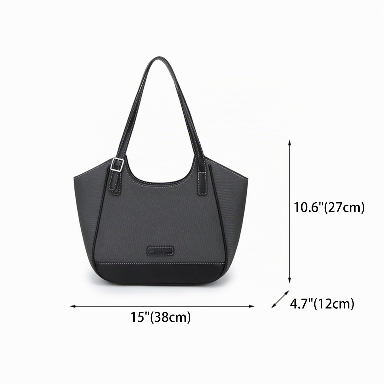 DEERWORD Donna Borse a Mano Borsa a Spalla Elegante Grandi Firmate Marca Tracolla Antifurto PU pelle 79240 1 pz Grigio