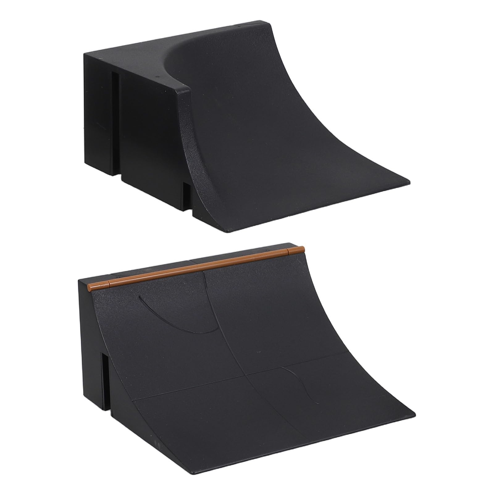 Alasum Lot de 2 Obstacles pour Fingerboard, Mini Rampe de Skate, éléments Skatepark en Plastique, Rampe pour Fingerboard, Rail Grind sur Table d'intérieur