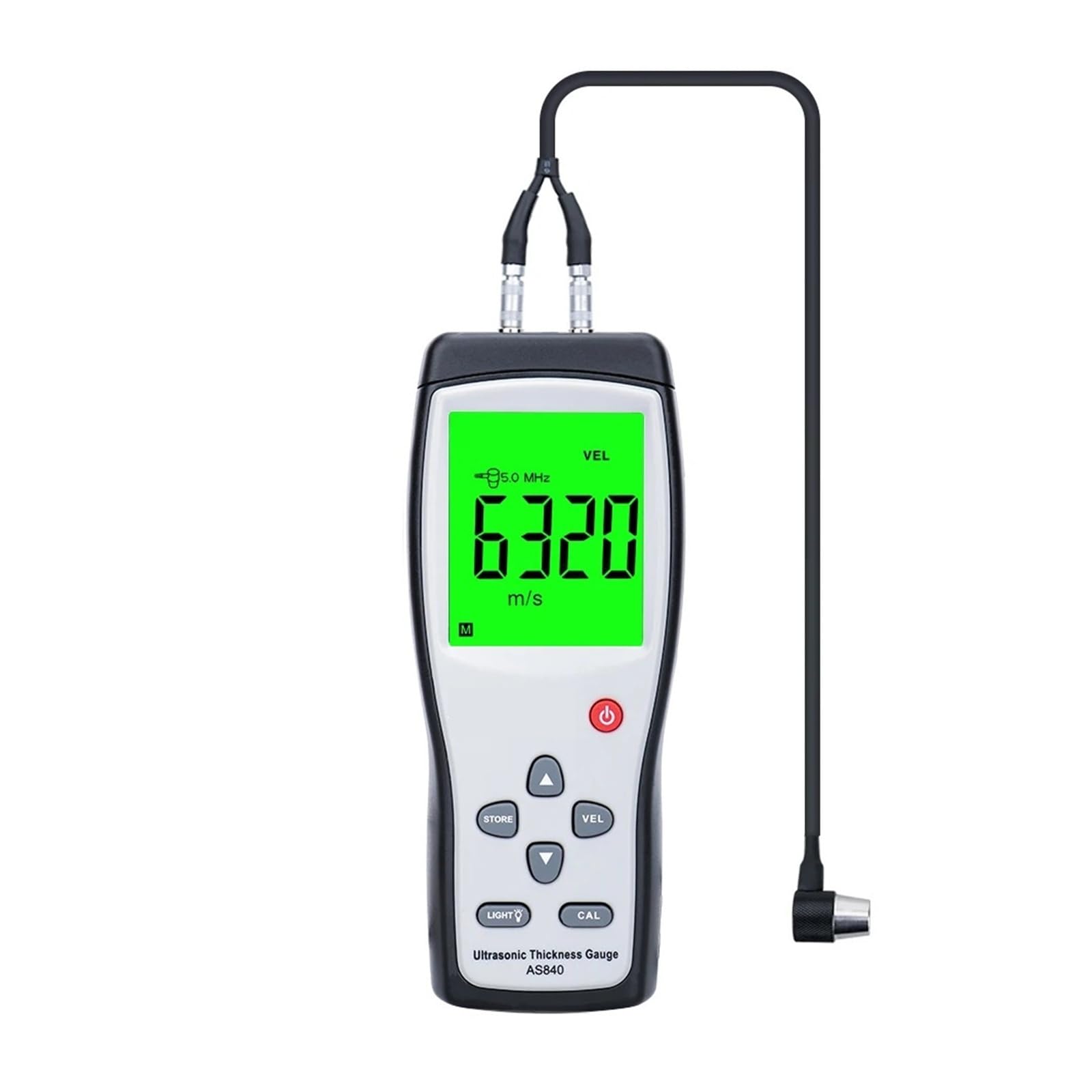 Cyfrowy ultradźwiękowy miernik grubości, prędkości dźwięku, tester głębokości metalu 1,2-225 mm z wyświetlaczem LCD Z automatyczną kalibracją
