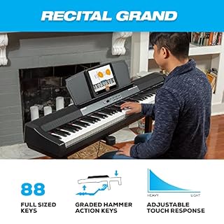 Alesis Recital Grand – Piano numérique 88 touches de taille & TIGER KAP-PK2 Support pour clavier et tabouret – Support pour clavier et tabouret pour piano en X à double renfort - Les Beatles, Paul McCartney, John Lennon, RIngo Starr, George Harrison Alesis Recital Grand – Piano numérique 88 touches de taille & TIGER KAP-PK2 Support pour clavier et tabouret - Support pour clavier et tabouret pour piano en X à double renfort – Image 3