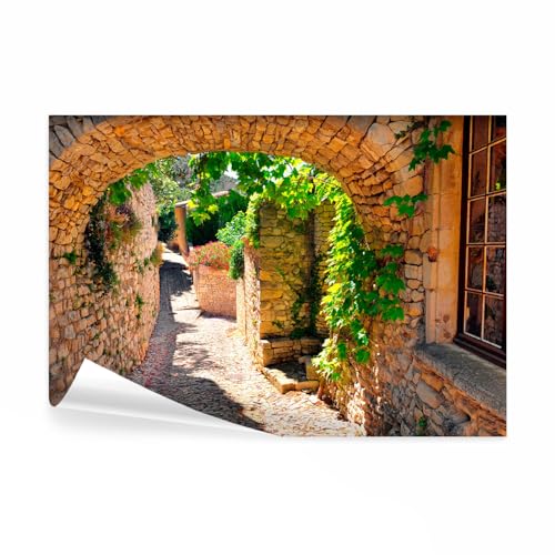 decomonkey Fototapete Garten 350x256 cm XXL Design Tapete Fototapeten Vlies Tapeten Vliestapete Wandtapete moderne Wand Schlafzimmer Wohnzimmer Natur Pflanzen Efeu Mauer
