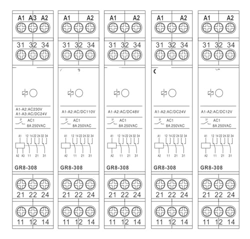 Relais intermédiaire format compact GR8 à contact inverseur unique SPDT - 5