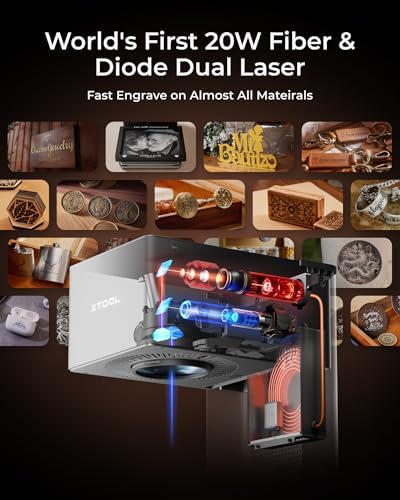 Xtool ​​xTool F1 Ultra 20W Dual Laser Engraver: Fibre & Diode for Metal & Wood